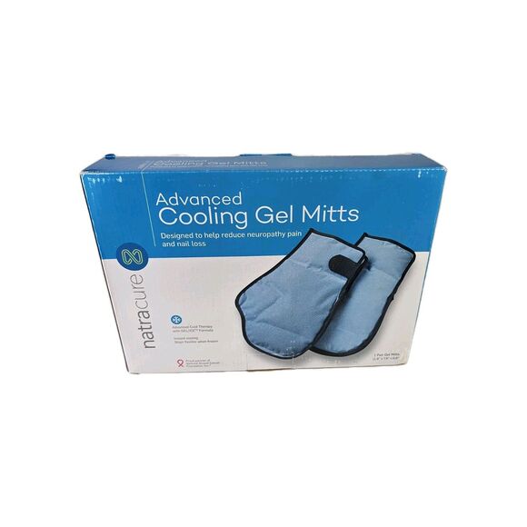 Natra cure Advanced Cooling 1 Pair Gel Mitts, Reduce neuropathy pain - Picture 1 of 12